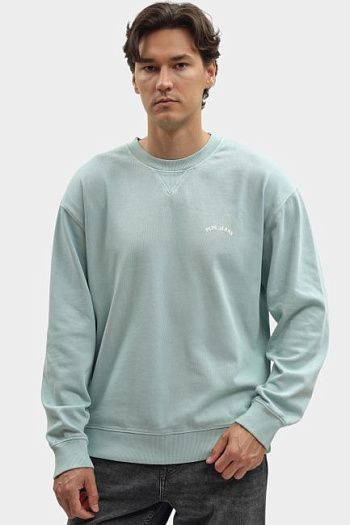 Свитшот хлопковый голубой Pepe Jeans