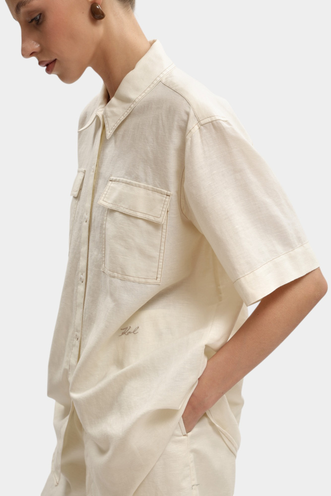 A2W11012 рубашка льняная karl lagerfeld 