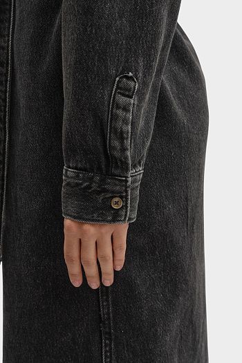 Платье хлопковое черное Pepe Jeans