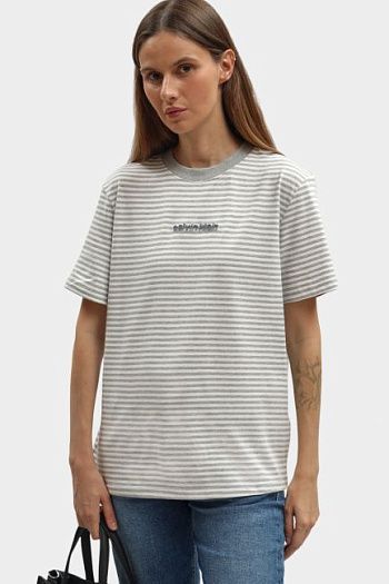 Футболка хлопковая серая Calvin Klein Jeans