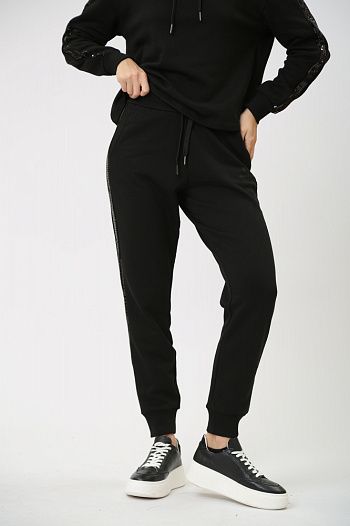 Брюки спортивные хлопковые черные Armani Exchange