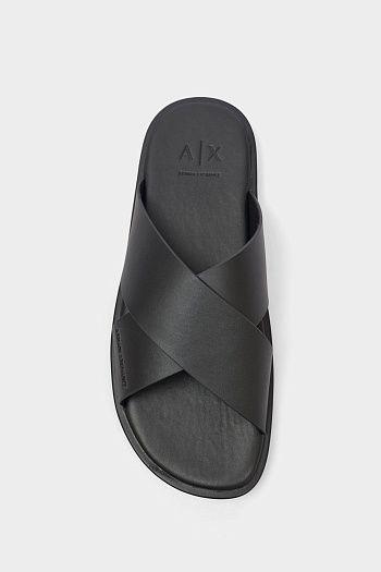 Сандалии из кожи Armani Exchange