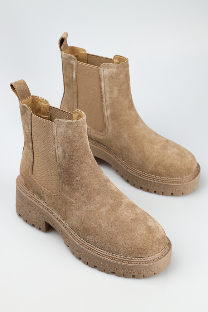 MC12115-WL/8 нат.кожа Ботинки жен велюр беж. Ботинки челси Marc Cony Бежевый