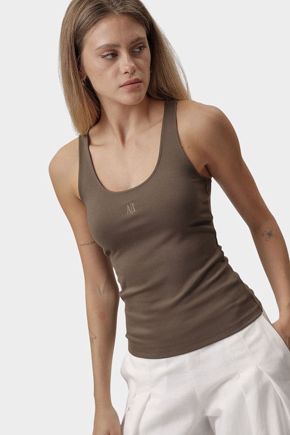 Майка Armani Exchange Коричневый