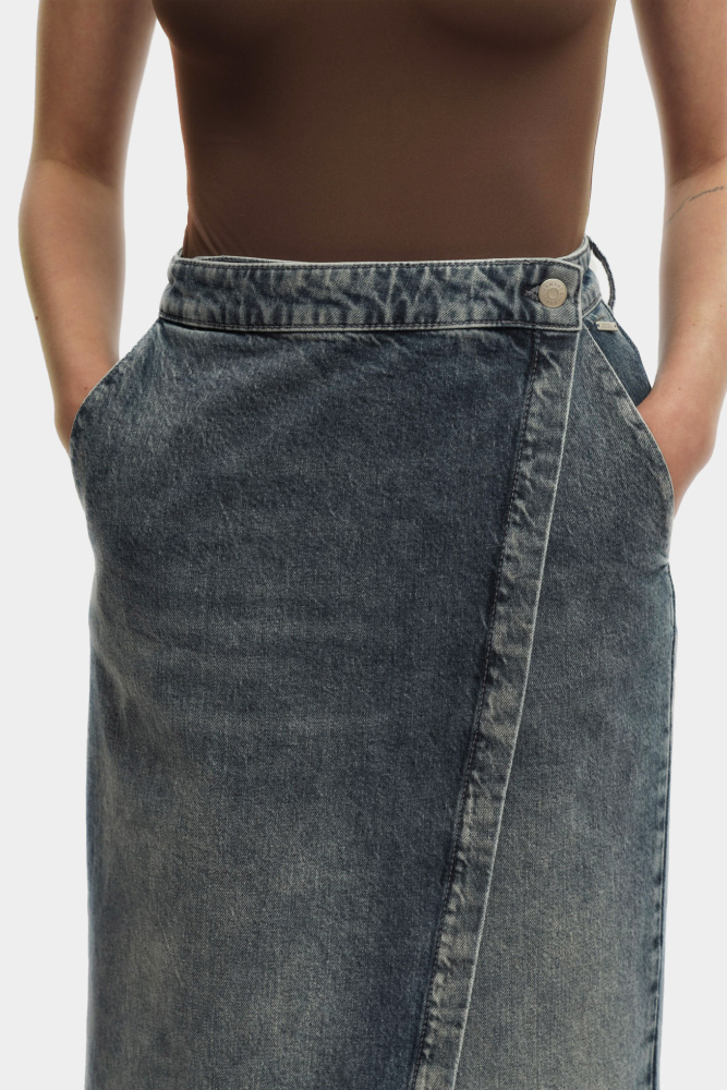 XW001190_AF12871 юбка джинсовая armani exchange 