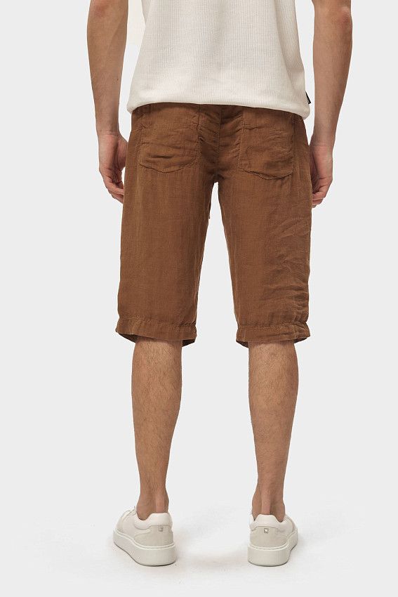 Шорты льняные Karl Lagerfeld Коричневый