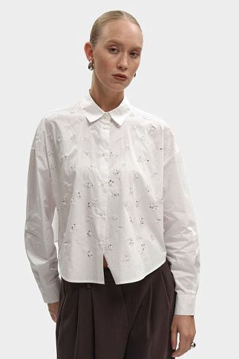 Рубашка хлопковая белая Armani Exchange
