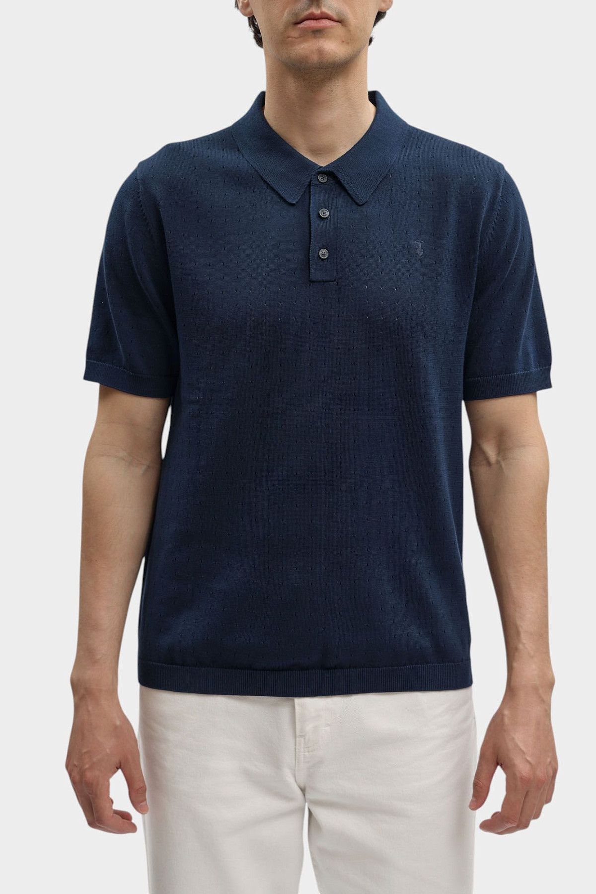 Поло трикотажное Trussardi Синий