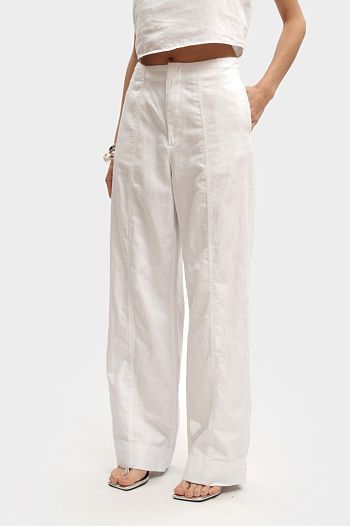 Брюки хлопковые белые Calvin Klein Jeans