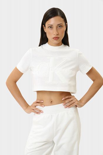 Футболка хлопковая белая Calvin Klein Jeans
