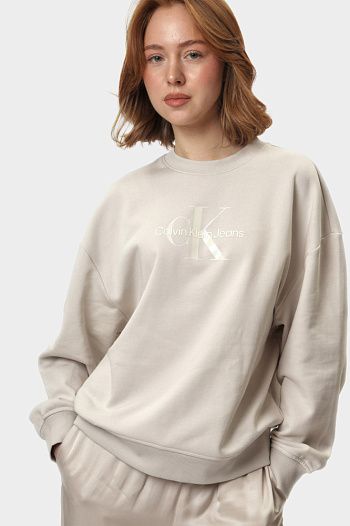 Свитшот хлопковый бежевый Calvin Klein Jeans