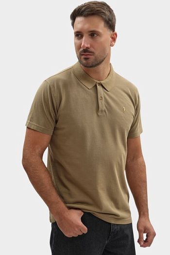 Поло хлопковое хаки Trussardi