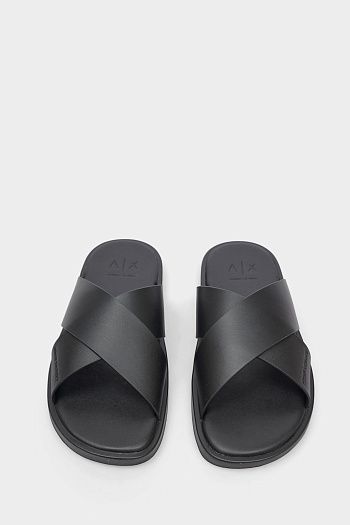 Сандалии из кожи Armani Exchange