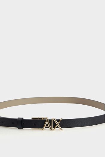 Ремень черный кожаный Armani Exchange