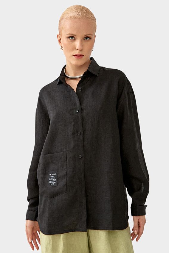 Рубашка с длинным рукавом The Hills Черный