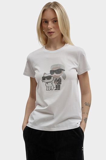 Футболка хлопковая белая Karl Lagerfeld