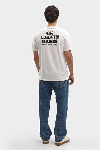 Футболка хлопковая белая Calvin Klein Jeans
