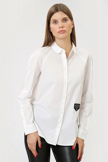 Рубашка с длинным рукавом хлопковая белая Armani Exchange