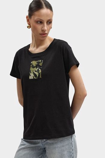 Футболка хлопковая черная Armani Exchange