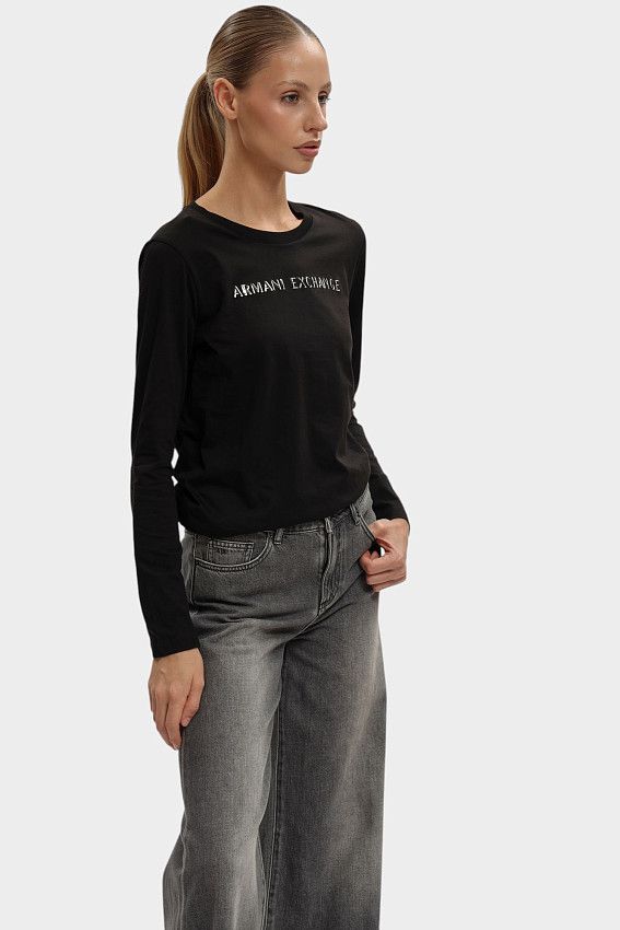 Лонгслив Armani Exchange Черный