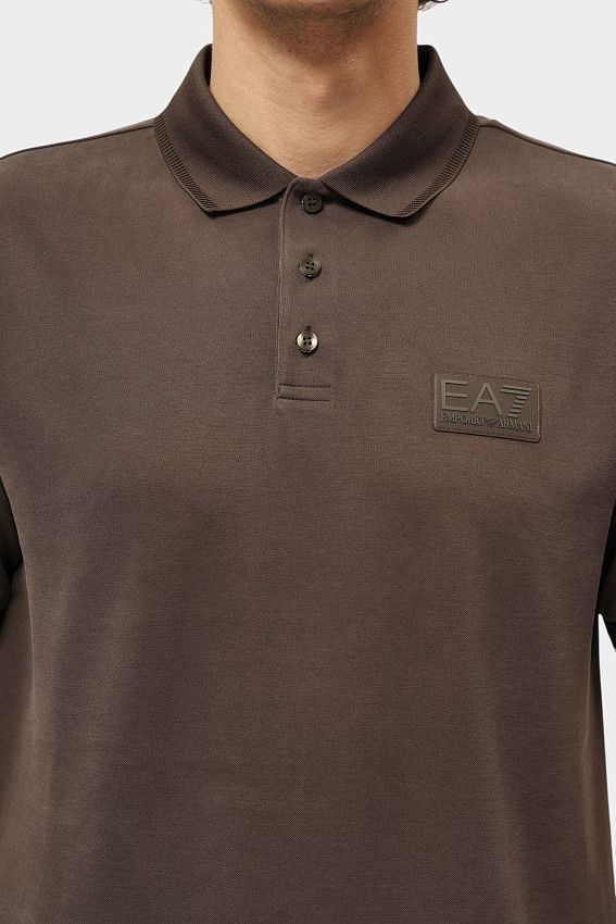 Поло EA7 Коричневый