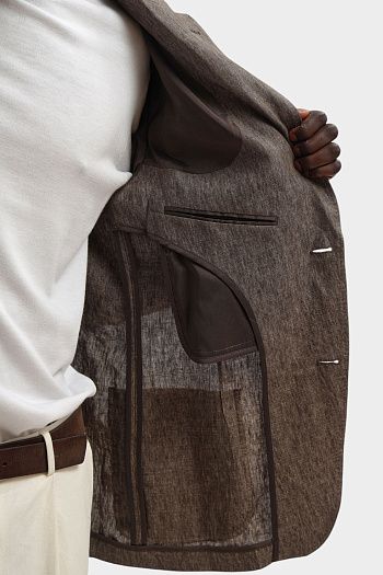 Пиджак из льна Emporio Armani