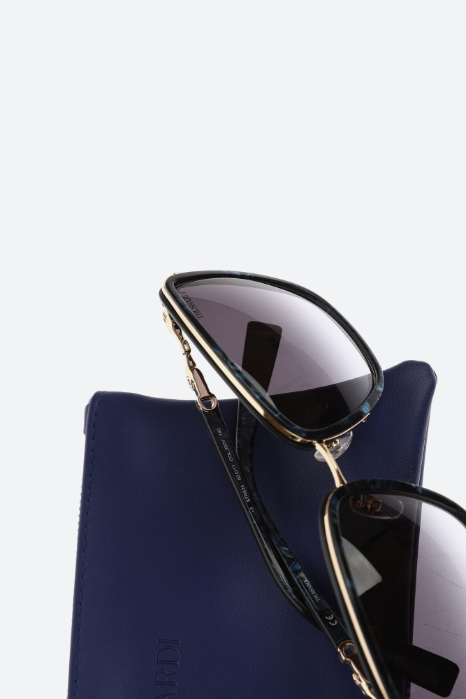 Trussardi-534 Очки с футляром Trussardi Черный