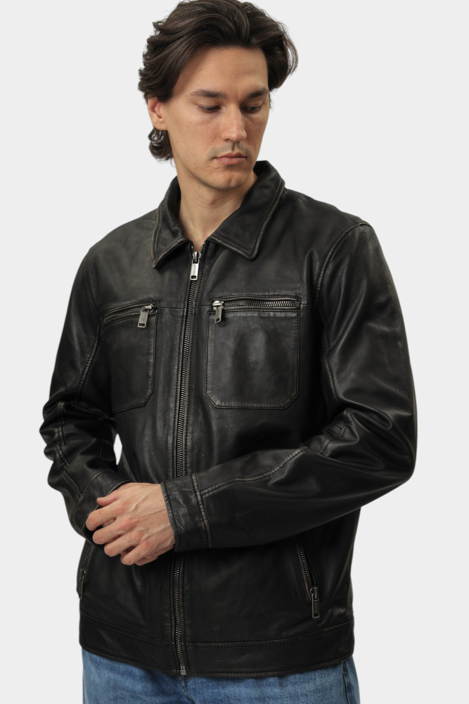 MU-M251-245 Куртка кожаная Mustang Коричневый