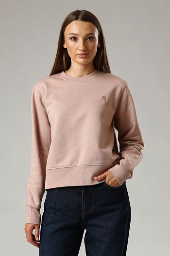 Свитшот хлопковый розовый Trussardi