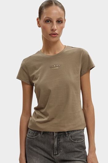 Футболка хлопковая коричневая Armani Exchange