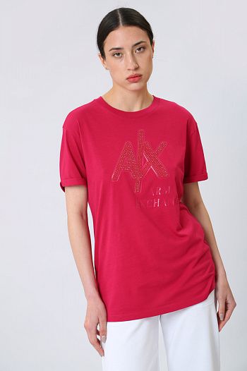 Футболка хлопковая красная Armani Exchange