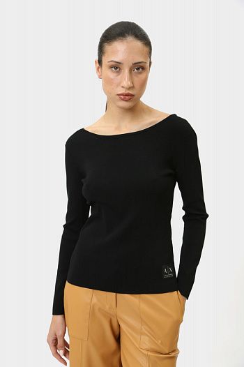 Джемпер из вискозы черный  Armani Exchange