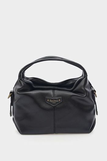 Сумка на плечо кожаная черная Pepe Jeans