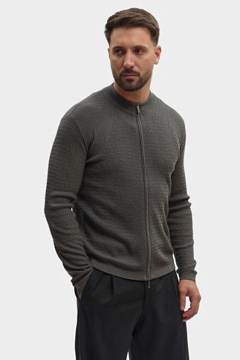 Толстовка шерстяная серая Emporio Armani