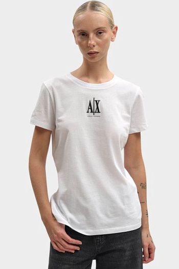 Футболка хлопковая белая Armani Exchange
