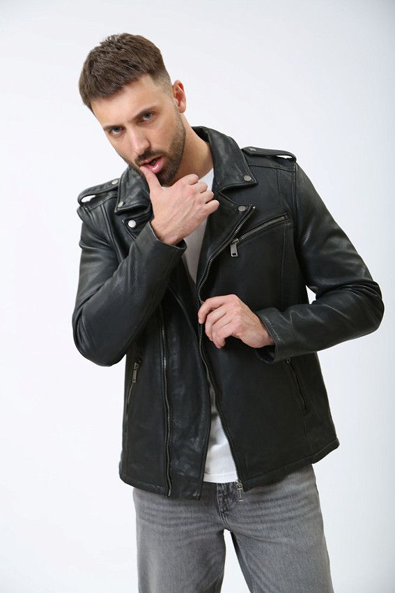 Куртка кожаная Mustang Черный