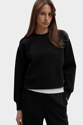 Свитшот хлопковый черный Armani Exchange