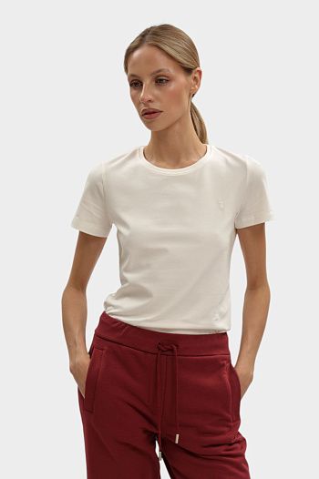 Футболка хлопковая белая Trussardi