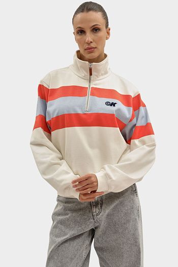 Свитшот хлопковый бежевый Calvin Klein Jeans