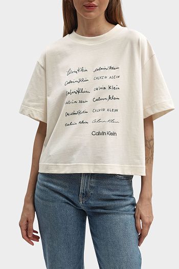 Футболка из хлопка Calvin Klein Jeans