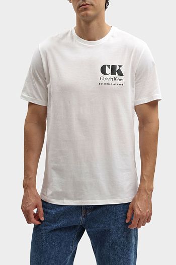 Футболка хлопковая белая Calvin Klein Jeans