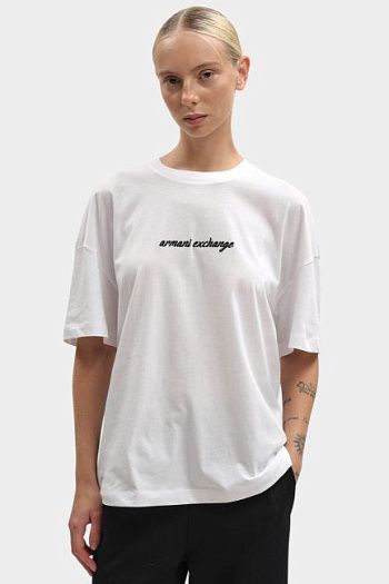 Футболка хлопковая белая Armani Exchange