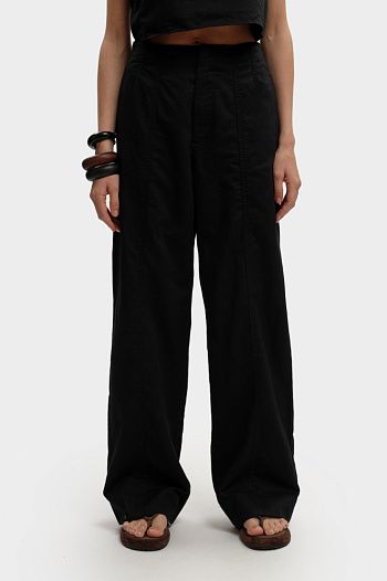 Брюки хлопковые черные Calvin Klein Jeans