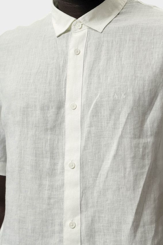 Рубашка льняная Armani Exchange Белый