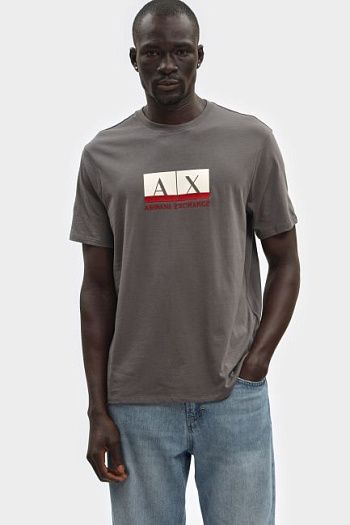 Футболка хлопковая серая Armani Exchange