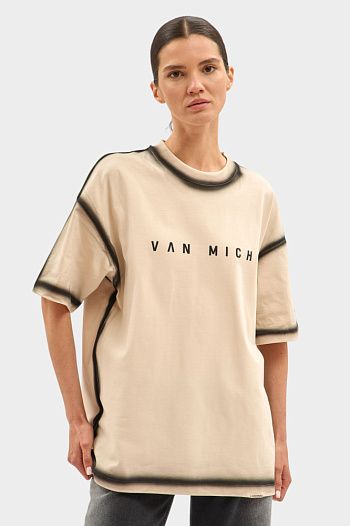 Футболка хлопковая бежевая Van Mich