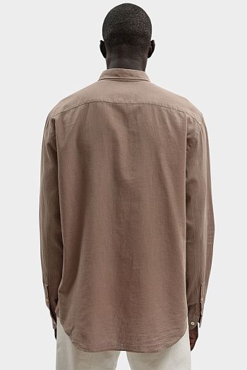 Рубашка из льна Emporio Armani