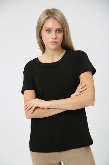 Футболка хлопковая черная Armani Exchange