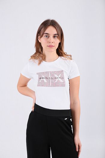 Футболка хлопковая белая Armani Exchange