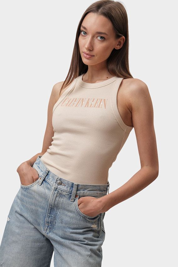 Майка Calvin Klein Jeans Бежевый